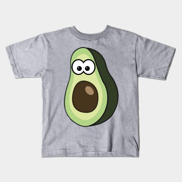 Funny avacado suprised look Kids T-Shirt by AwesomMT